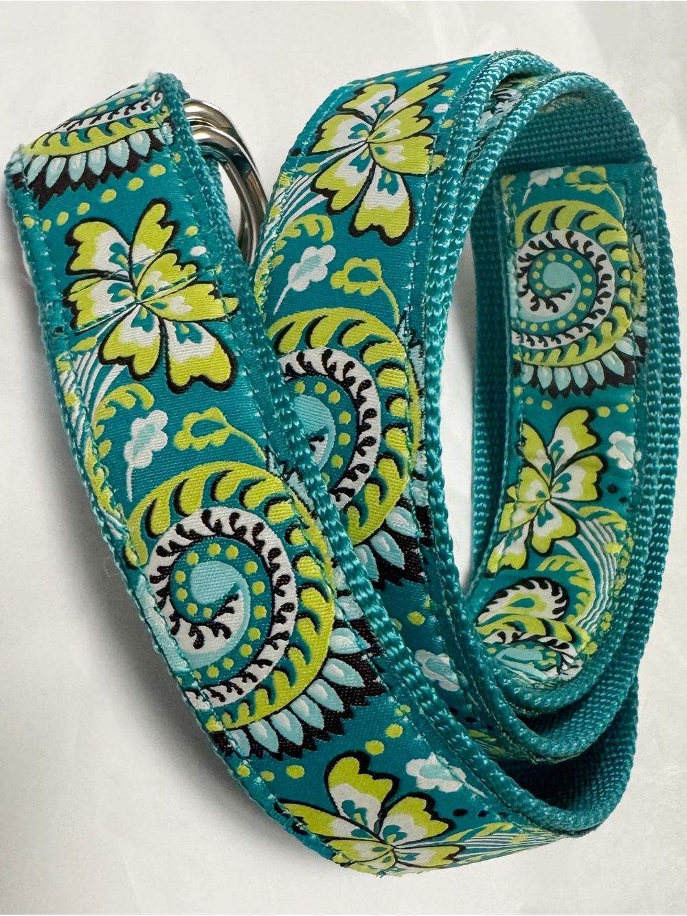 { Douglas Paquette} Floral D-Ring Fabric Belt